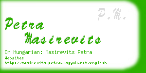 petra masirevits business card
